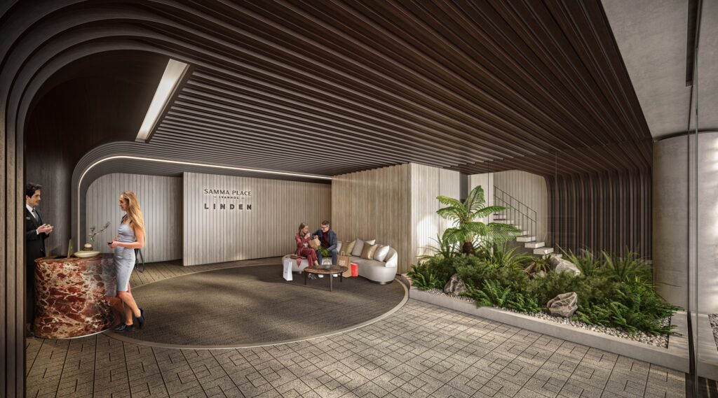 Samma Place, Ivanhoe 4 Linden V02 Lobby Interior Final 1